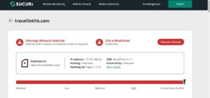 Malicious Redirect Detected on Your Website!